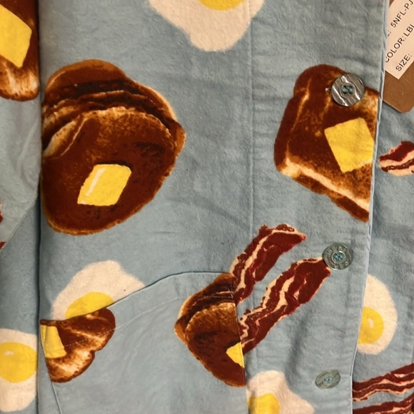 NWT PJ Salvage Size M Breakfast Print Flannel PJ Set *Price Firm* - Picture 3 of 4